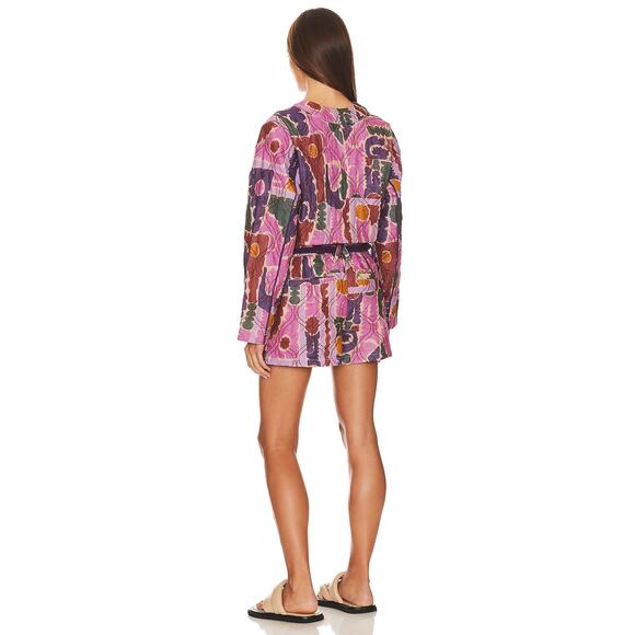 NWT FREE PEOPLE Atlas Quilted One-Piece Romper $228 MEDIUM Berry Combo - Picture 6 of 7